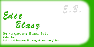 edit blasz business card